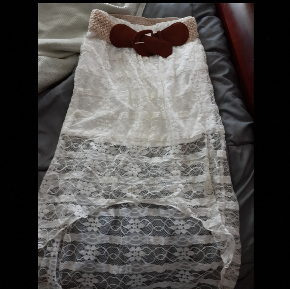 High low lace skirt